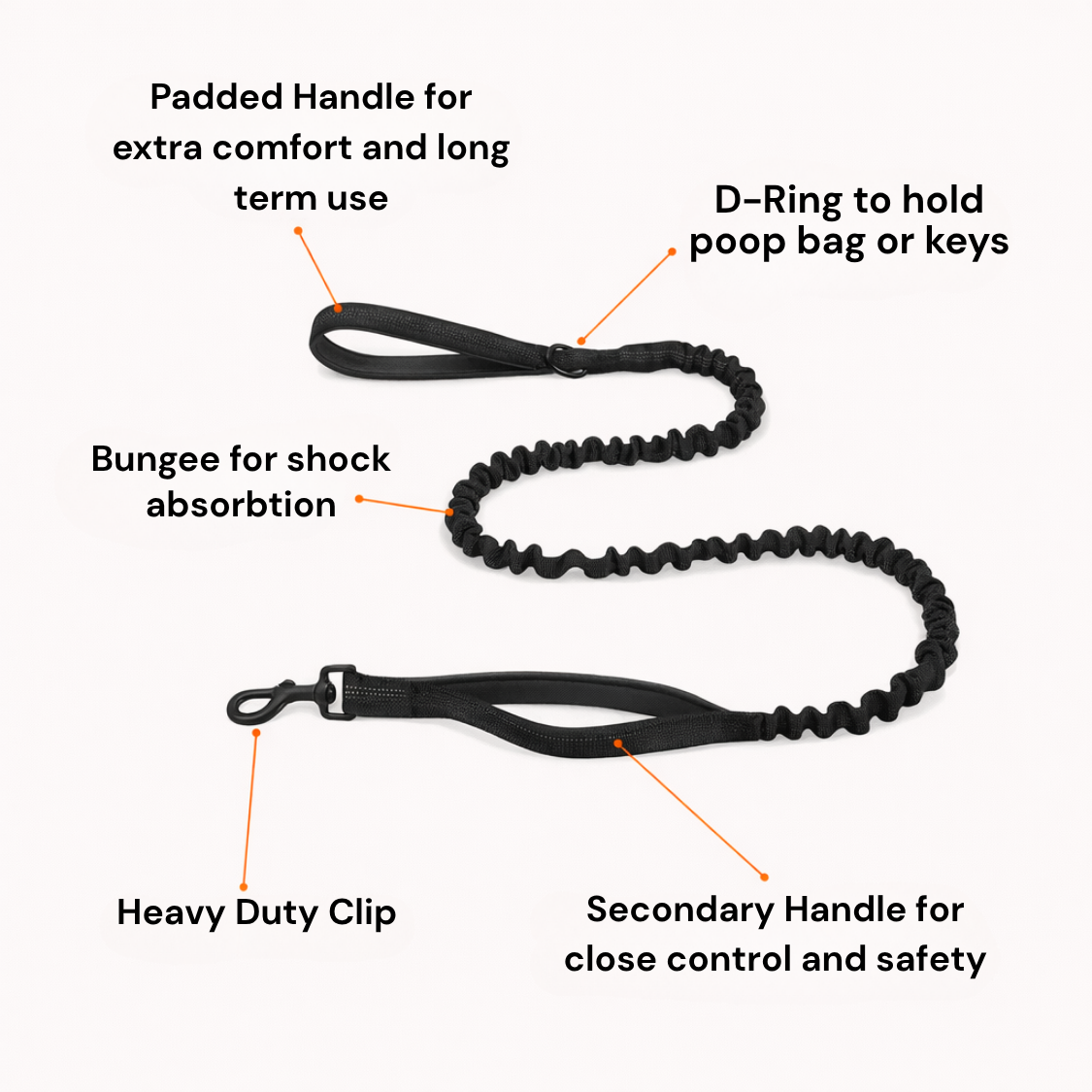ParoPet Bungee Dog Lead